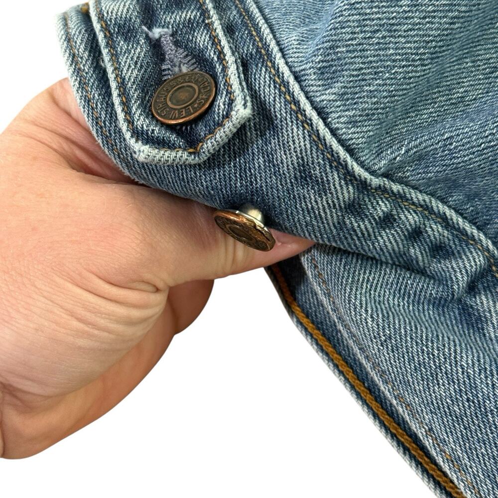 Vintage Levis 70507 Standard Trucker Denim Jacket Mens L Medium Wash Blue 2004 - Picture 10 of 12